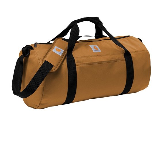 (NWT) Carhartt Canvas Duffle Rain Defender Work Travel Tool Gym Bag Brown - Picture 5 of 6